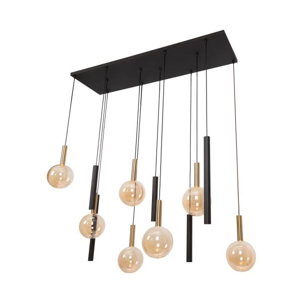 Lucide JOSIANE - Hanglamp - 7xG9 ,5xGU10M- Zwart - detail 1